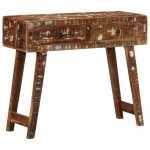 vidaXL Masă consolă, 90x32x75 cm, lemn masiv recuperat vidaXL Masă consolă, 90x32x75 cm, lemn masiv recuperat