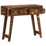 vidaXL Masă consolă, 90x32x75 cm, lemn masiv recuperat vidaXL Masă consolă, 90x32x75 cm, lemn masiv recuperat
