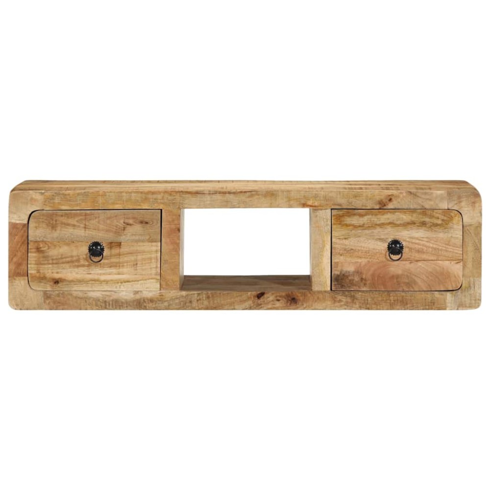 vidaXL Dulap TV montat pe perete 100x32x25 cm lemn masiv Mango brut