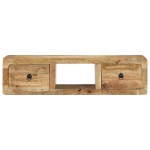 vidaXL Dulap TV montat pe perete 100x32x25 cm lemn masiv Mango brut