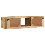 vidaXL Dulap TV montat pe perete 100x32x25 cm lemn masiv Mango brut