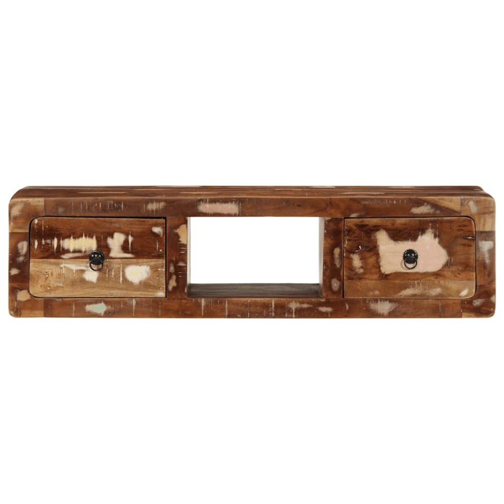 vidaXL Dulap TV montat pe perete 100x32x25 cm, lemn masiv reciclat