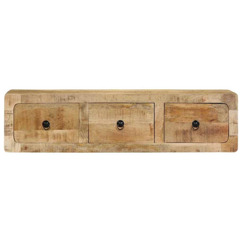 vidaXL Dulap TV montat pe perete 100x32x25 cm lemn masiv Mango brut