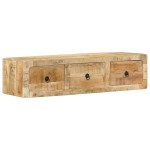 vidaXL Dulap TV montat pe perete 100x32x25 cm lemn masiv Mango brut