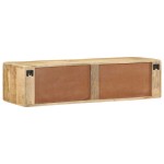 vidaXL Dulap TV montat pe perete 100x32x25 cm lemn masiv Mango brut