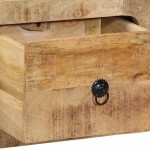 vidaXL Dulap TV montat pe perete 100x32x25 cm lemn masiv Mango brut