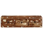 vidaXL Dulap TV montat pe perete 100x32x25 cm, lemn masiv reciclat