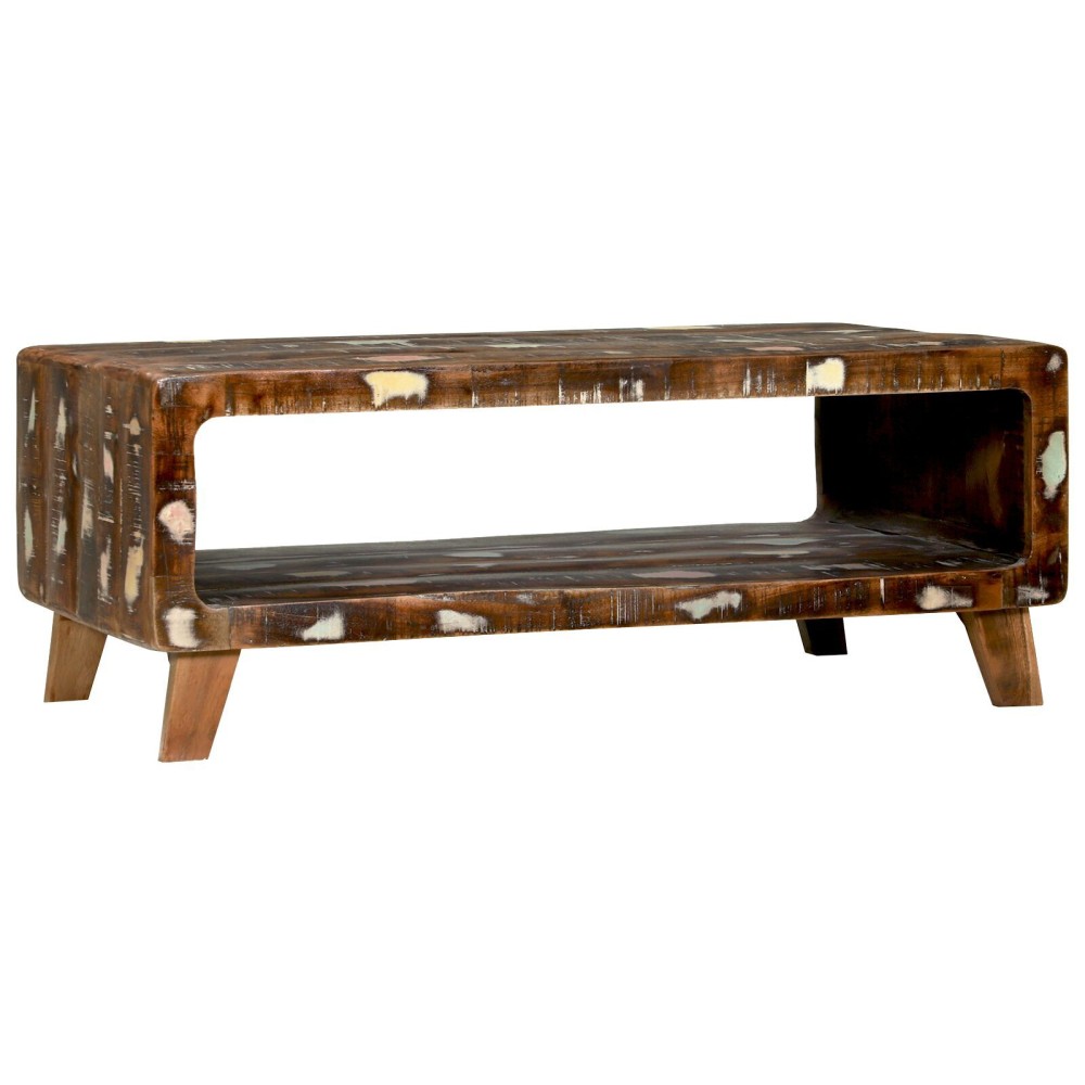vidaXL Masă de cafea 90x50x35 cm Lemn solid reciclat