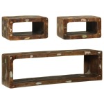 vidaXL Set cabinet TV 3 piese Multicolor Lemn masiv Reciclat