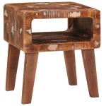 vidaXL Mese de capăt Multicolour 40 x 32 x 46 cm Lemn masiv reciclat