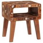 vidaXL Mese de capăt Multicolour 40 x 32 x 46 cm Lemn masiv reciclat
