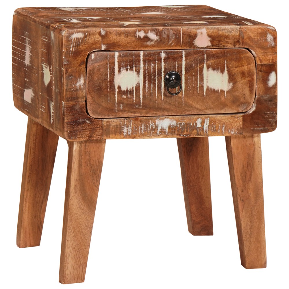 vidaXL Mese de capăt Multicolour 40 x 32 x 46 cm Lemn masiv reciclat