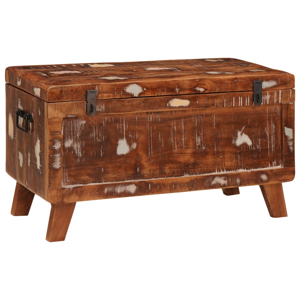 vidaXL Cutie de depozitare 70 x 35 x 40 cm Lemn masiv reciclat