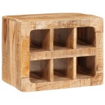 vidaXL Raft pentru vin Maro 44 x 30 x 35 cm Lemn de mango solid vidaXL Raft pentru vin Maro 44 x 30 x 35 cm Lemn de mango solid