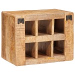 vidaXL Raft pentru vin Maro 44 x 30 x 35 cm Lemn de mango solid vidaXL Raft pentru vin Maro 44 x 30 x 35 cm Lemn de mango solid