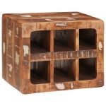 vidaXL Raft pentru vin Maro 44 x 30 x 35 cm Lemn solid recuperat vidaXL Raft pentru vin Maro 44 x 30 x 35 cm Lemn solid recuperat