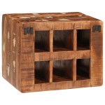 vidaXL Raft pentru vin Maro 44 x 30 x 35 cm Lemn solid recuperat vidaXL Raft pentru vin Maro 44 x 30 x 35 cm Lemn solid recuperat