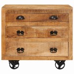 vidaXL Dulap lateral Maro 70 x 38 x 63 cm Lemn masiv de mango