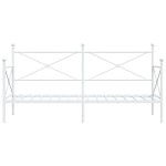 vidaXL Pat de zi fără saltea Alb 90x190 cm Oțel vidaXL Pat de zi fără saltea Alb 90x190 cm Oțel