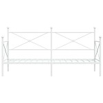 vidaXL Pat de zi fără saltea alb 90x200 cm oțel
