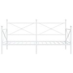 vidaXL Pat de zi fără saltea alb 100x200 cm oțel