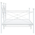 vidaXL Pat de zi fără saltea alb 100x200 cm oțel