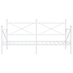 vidaXL Pat de zi fără saltea Alb 107x203 cm Oțel