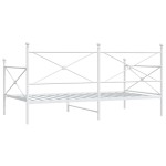vidaXL Pat de zi fără saltea Alb 107x203 cm Oțel