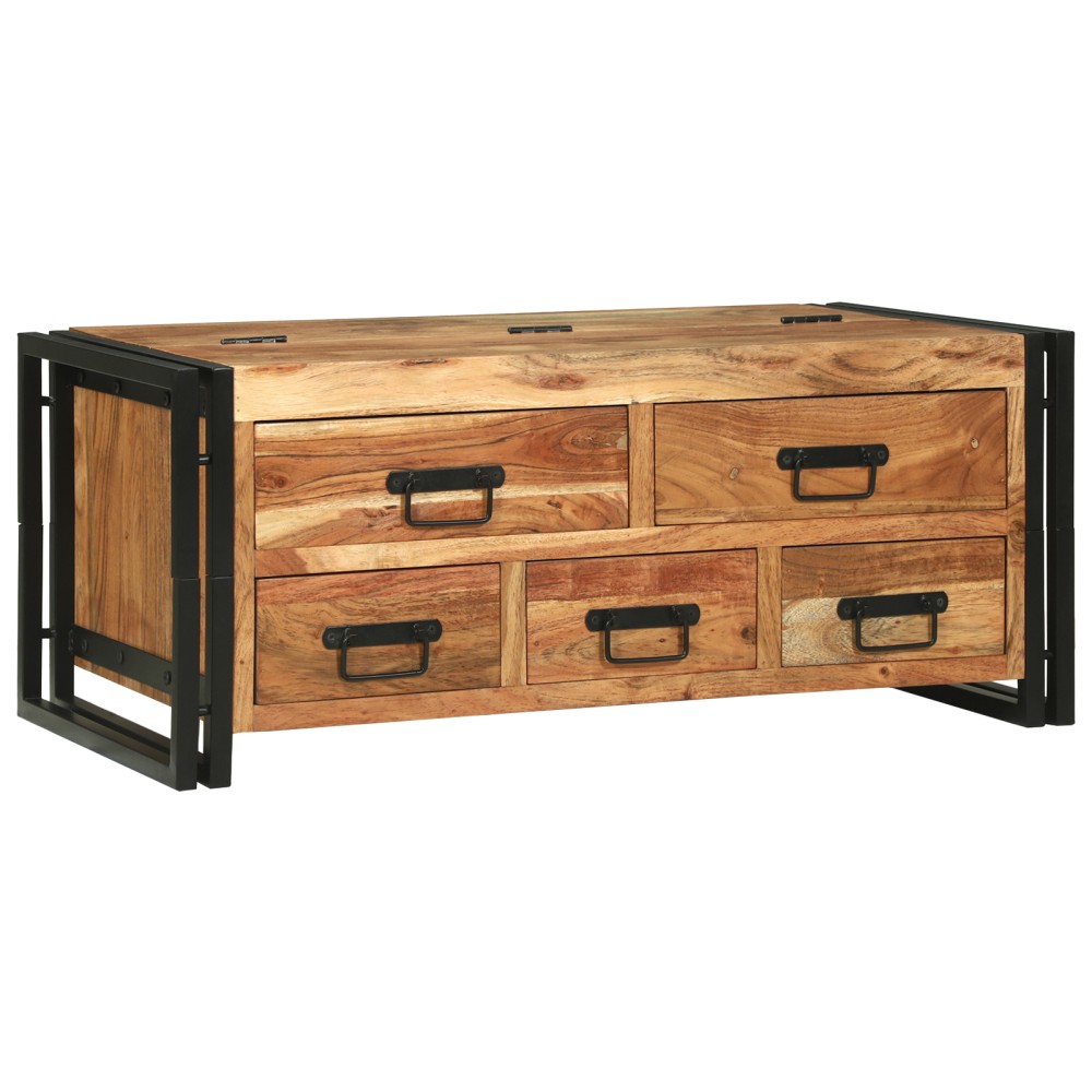 vidaXL Masa de cafea - 90x50x38 cm din lemn solid de acacia