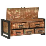 vidaXL Masă de cafea Multicolour 90 x 50 x 38 cm Lemn recuperat masiv