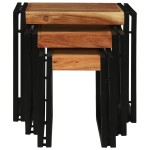 vidaXL Set de mese de năsturei - 3 din lemn solid de acacia vidaXL Set de mese de năsturei - 3 din lemn solid de acacia