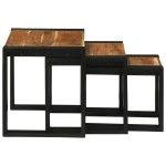 vidaXL Set de mese de năsturei - 3 din lemn solid de acacia vidaXL Set de mese de năsturei - 3 din lemn solid de acacia