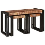 vidaXL Set mese nesting - 3 piese din lemn recuperat vidaXL Set mese nesting - 3 piese din lemn recuperat