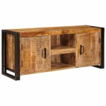 vidaXL Cabinet TV Maro 120 x 30 x 50 cm Lemn de mango solid și aspru vidaXL Cabinet TV Maro 120 x 30 x 50 cm Lemn de mango solid și aspru