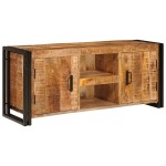 vidaXL Cabinet TV Maro 120 x 30 x 50 cm Lemn de mango solid și aspru vidaXL Cabinet TV Maro 120 x 30 x 50 cm Lemn de mango solid și aspru