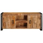 vidaXL Cabinet TV Maro 120 x 30 x 50 cm Lemn de mango solid și aspru vidaXL Cabinet TV Maro 120 x 30 x 50 cm Lemn de mango solid și aspru