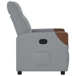 vidaXL Fotoliu rabatabil, gri deschis, material textil