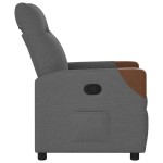 vidaXL Fotoliu rabatabil, gri închis, material textil
