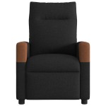 vidaXL Fotoliu rabatabil, negru, material textil vidaXL Fotoliu rabatabil, negru, material textil