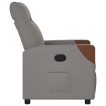vidaXL Fotoliu rabatabil, gri taupe, material textil