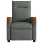 vidaXL Fotoliu de masaj rabatabil, gri închis, material textil
