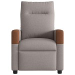 vidaXL Fotoliu de masaj rabatabil, gri taupe, material textil