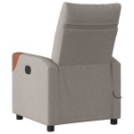 vidaXL Fotoliu de masaj rabatabil, gri taupe, material textil