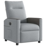 vidaXL Fotoliu rabatabil, gri deschis, material textil