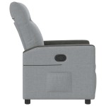 vidaXL Fotoliu rabatabil, gri deschis, material textil