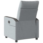 vidaXL Fotoliu rabatabil, gri deschis, material textil