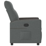 vidaXL Fotoliu rabatabil, gri închis, material textil