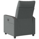 vidaXL Fotoliu rabatabil, gri închis, material textil