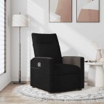 vidaXL Fotoliu rabatabil, negru, material textil vidaXL Fotoliu rabatabil, negru, material textil