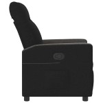 vidaXL Fotoliu rabatabil, negru, material textil vidaXL Fotoliu rabatabil, negru, material textil